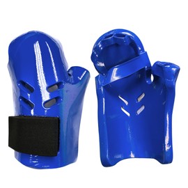AAMA Foam Punch Hand Protector for Point Sparring Karate Taekwondo Martial Arts (Blue, 1 - Child Small)