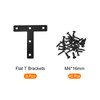 sourcing map T Shape Bracket, 80x80x1mm Carbon Steel Mending Plates