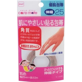 Nitoms YU-KI BAN N1460 Gentle Skin Bandage, Elastic, Gentle on the Skin, Secures Securely with 1 Roll of 1.0 inches (25 mm) x 6.6 ft (2 m)