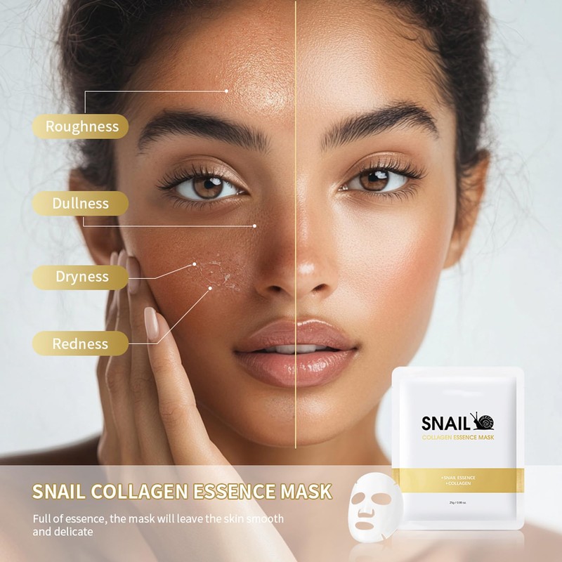 Snail Mucin Face Sheet Mask (5 pcs) - Anti Aging