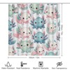 GemGam 4PCS Animal Shower Curtain with Bathroom Sets and Rugs