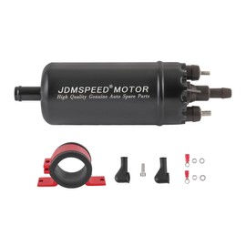 Bomba de combustible universal de alta presión en línea con abrazadera de soporte de montaje de 12 V, bomba de inyección de combustible de gasolina, repuesto 0580464070 0580453911 0580463017 0580464023 sistemas de inyección de bomba eléctrica negra