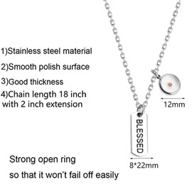Christian Gift Mustard Seed Faith Blessed Inspirational Neckalce Bracelet (Blessed Necklace)