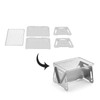 JDIEOQA Folding Campfire-Grill, Portable Stainless Steel Grate Barbeque Grill Small