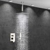 SunCleanse Rainfall Shower Faucet Set Brushed Nickel Shower Combo Set