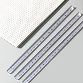 4-Pack Triangular Transparent Plastic Ruler Set - 200mm Small Metric Ruler for School Classroom,Home or Office Art Projects (4 PCS)