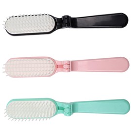 Minkissy 3pcs Travel Folding Hair Brush Soft Bristles Smoothing Brush for Women Men Boys and Girls