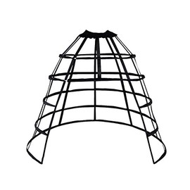 TNUEM Cage Hoop Skirt Petticoat Dress Pannier 5 Hoops Bustle Cage Crinoline (5 Hoops Opening-Black)