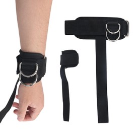 2pcs Wrist Straps for Weightlifting, Weightlifting Straps with D Ring Weight Lifting Support Straps Deadlift Straps for Cable Machine Workout Gym Accessories for Bodybuilding Weightlifting Deadlifting