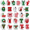 SHANFAA Iron On Christmas Letter Patches, A-Z Christmas Embroidery Alphabet