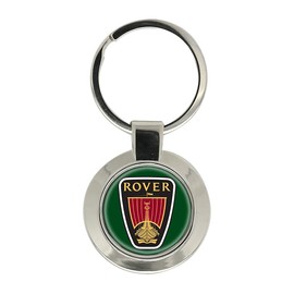 Giftshop UK Rover Emblem Keyring, Silver tone metal