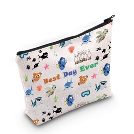 Nemo Dory Cartoon Movie Merchandise Best Day Ever Cosmetic Makeup Bag for Nemo Dory Fans (Fish Nem Bag CA)