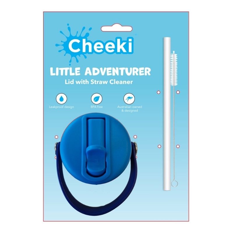 Cheeki Little Adventurer Replacement Lid with Straw, Ladybug
