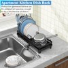 CHLORYARD Small Dish Drying Rack, Compact Sink Dish Drainer Plate