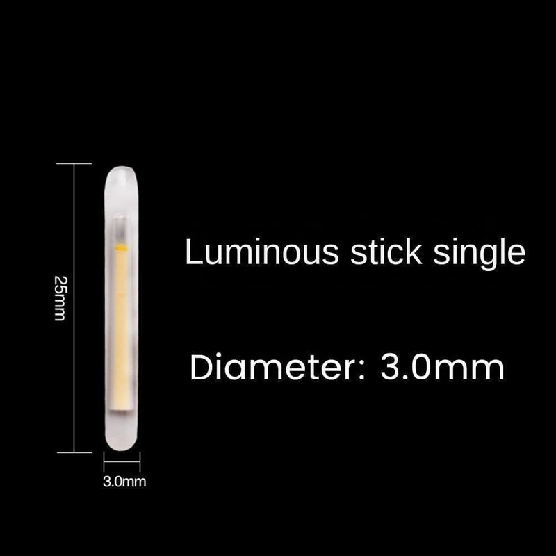 WNHNO 100-Pack Fishing Float Light Sticks - 3mm Fluorescent Glow
