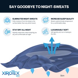 Lusome Nightgown Pajamas for Women, Cooling Sleep Shirt for Hot Flash Relief and Night Sweats, Women’s PJs for Hot Sleepers, Black XS