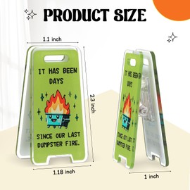 AmazingSpark 6 Pack Dumpster Fire Desk Accessories Dumpster Fire Sticky Note Holder Funny Desk Decor for Office Overstimulated Sign Cute Office Gift(Colorful)