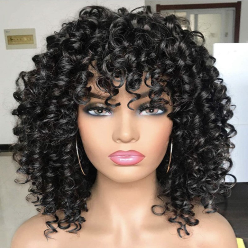 Short Curly Afro Wigs for Black Women Curly Wig with