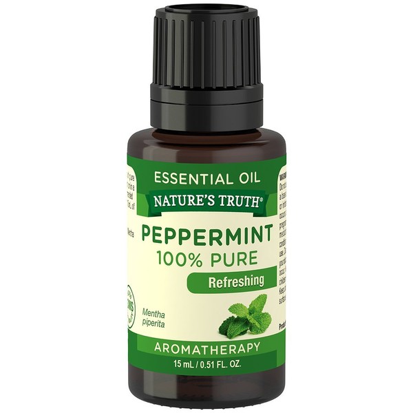 Nature's Truth Aromatherapy 100% Pure Essential Oil, Peppermint, 0.51 Fluid Ounce