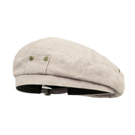 Weuiean JNH-071 Denim Beret Women's Hat, Retro Painter Hat, Adjustable Size, white