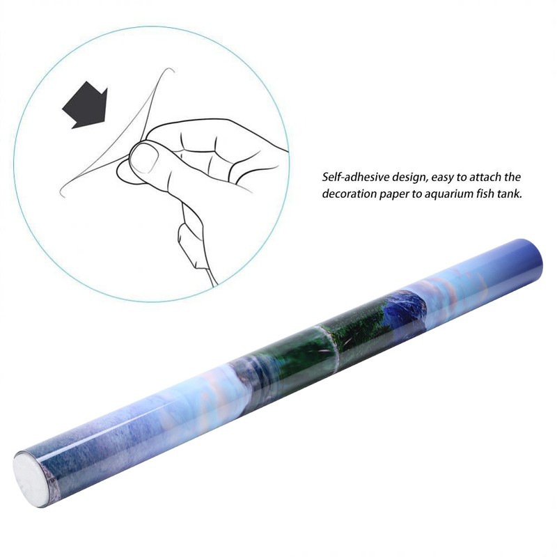 Background Poster Decorative Painting PVC Sticker Landscape Image for Aquarium