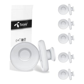 Tolaxy 5 Pairs Push-in Eyeglass Nose Pads, 9mm Clear Glasses Replacement Nose Pieces, Anti-Slip Soft Silicone Nose Bridge Pads