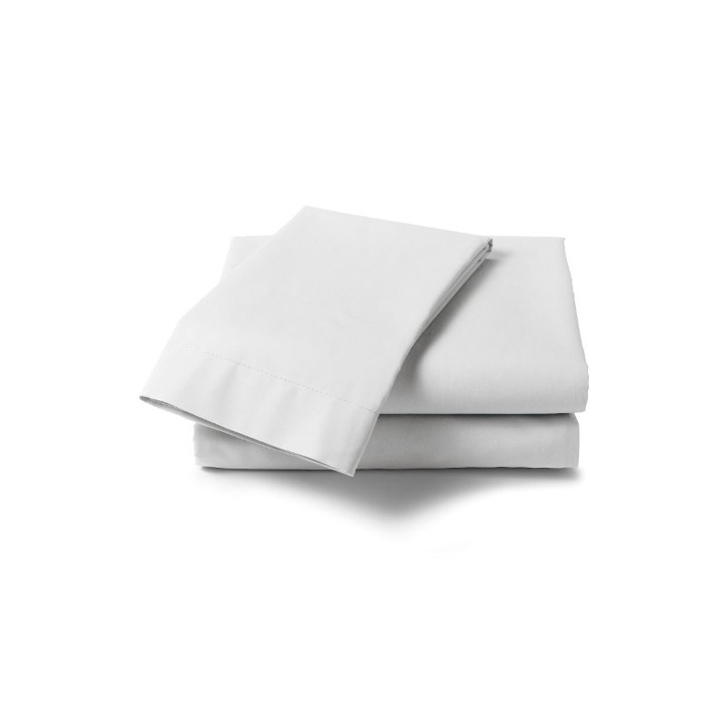 Textiles Direct Percale White Double Fitted Valance Sheet