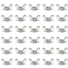 Leliafleury 30Pcs Butterfly Wing Nut M3 Stainless Steel Wing Nuts Hand Twist Tighten Fasteners for DIY Tools Machinery Electronic Equipment