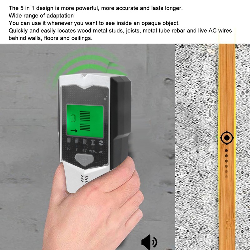 Stud Finder Wall Scanner 5 In 1 ABS LED Screen