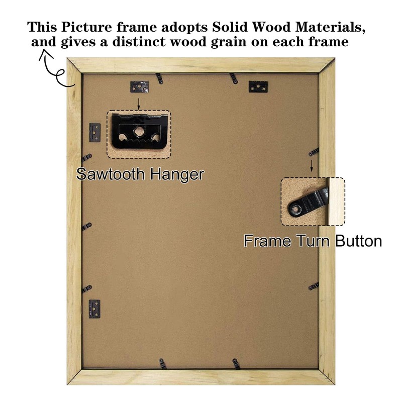 Frametory, 16x20 Picture Frame, Solid Wood, Black Molding, Set of