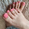False Toenails - Bright Pink Press On Toes Nails -