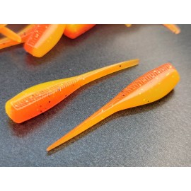 Hooked Baits (24) 2" SLAB HUNTER "Fire Craw" GRUBS BAIT JIGS CRAPPIE PANFISH BABY SHAD