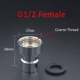 Faucet Quick Connector Adapter, Thead Connecting Faucet Aerator Adapter Snap Quick Connector Fitting for Dishwasher Washing Machine (G1/2 Hose Thread)