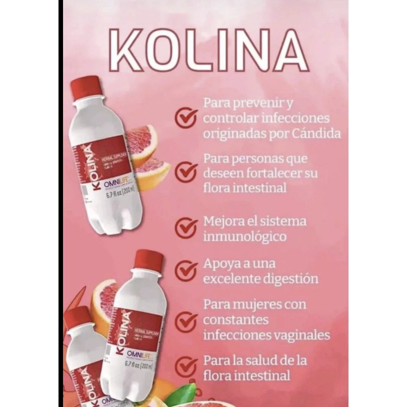 OMNILIFE kolina 12 Botellas 200ml Producto Nutricional Sabor Toronja Vitamina