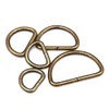 Swpeet 100 Pcs Bronze Assorted Multi-Purpose Metal D Ring Semi-Circular