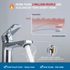 BELZ Chrome Bathroom Faucet, Modern Single Handle One Hole Bath