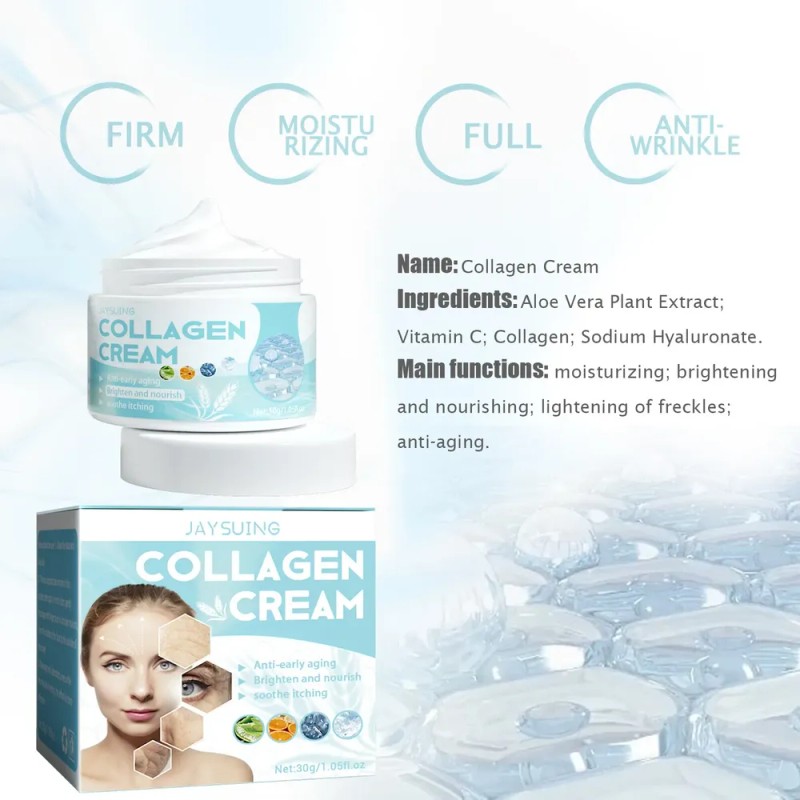 Crema Facial Antiarrugas Reafirmante De Colágeno Que Hidrata Día/noche