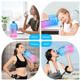 1 Gallon Motivational Fitness Water Bottle with Straw - Your Gym Training Companion