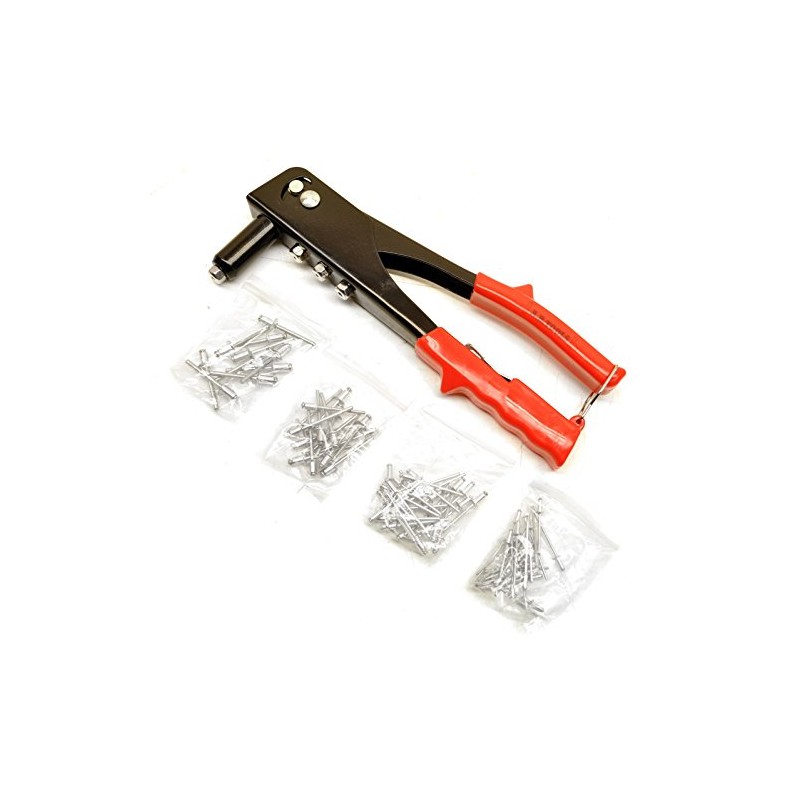Hand Riveter Pop Pot Rivet with 75 Aluminium Rivets 2.4/3.2/4.0/4.8mm