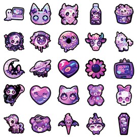 Cool Goth Stickers for Laptop(50 Pcs),Gift for Kids Teens Adults Girl,Aesthetic Gothic Waterproof Stickers for Water Bottle,Vinyl Stickers for Scrapbook,Journal,Dairy,Skateboard