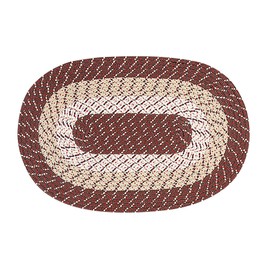 Better Trends Country Braid Collection is Durable and Stain Resistant Reversible Indoor Area Utility Rug 100% Polypropylene in Vibrant Colors, 20" x 30" Oval, Brown Stripe