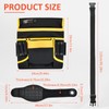 Mapille Men's Tool Belt, Tool Bag Belt with 13 Pockets,