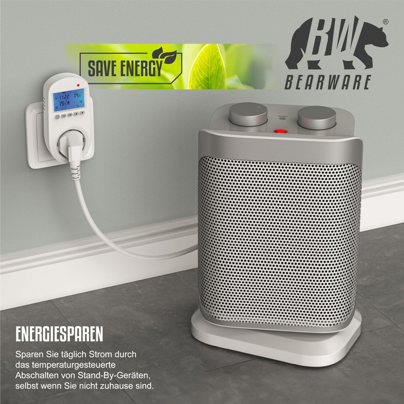 Bearware Socket Thermostat - Plug Thermostat - Digital Plug In