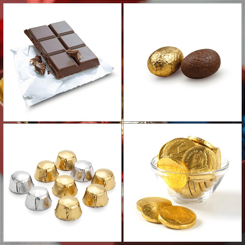 500 Sheets Chocolate Wrappers Candy Wrappers Confectionery Foil sheets DIY
