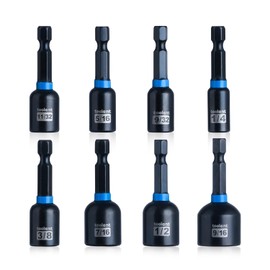 toolant Magnetic Nut Driver Set, 8pcs SAE Impact Driver Bit Set, 1/4''~9/16'' Nut Driver, 1/4'' Quick Change