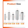 Jeboler M12 x 40 mm Round Threaded Sleeves, Pack of