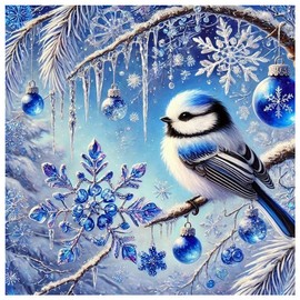 DPDAKIT Diamond Art Kits for Adults, Bird Diamond Painting Kits for Beginner, 5D DIY Round Full Gem Art Crafts for Home Wall Decor Gift, 12x12inch