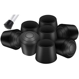 Protective Caps for Chair Legs, Pack of 20 Rubber Chair Leg Caps, Table Chair Leg Caps, Odourless, Round Tables and Chairs, Foot Protectors for Hardwood Floors, Black (25 mm)