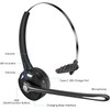 Bluetooth Headset with Microphone, Noise Canceling Wireless On Ear Headphones,