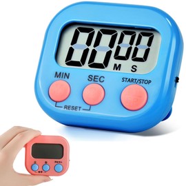 RuiMi Multifunction Electronic Timer, Digital Kitchen Timer with Magnet, Up to 99 Minutes 59 Seconds Learning Timer, Large LCD Digital, Loud Loud Screen for Baking, Kitchen, Study, Exercise Training